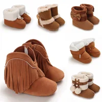 VALEN SINA Winter Baby Cute Shoes Brown Boys and Girls Walking Shoes Preschool Comfortable and Soft 0-18M Newborn Warm Knitted 1