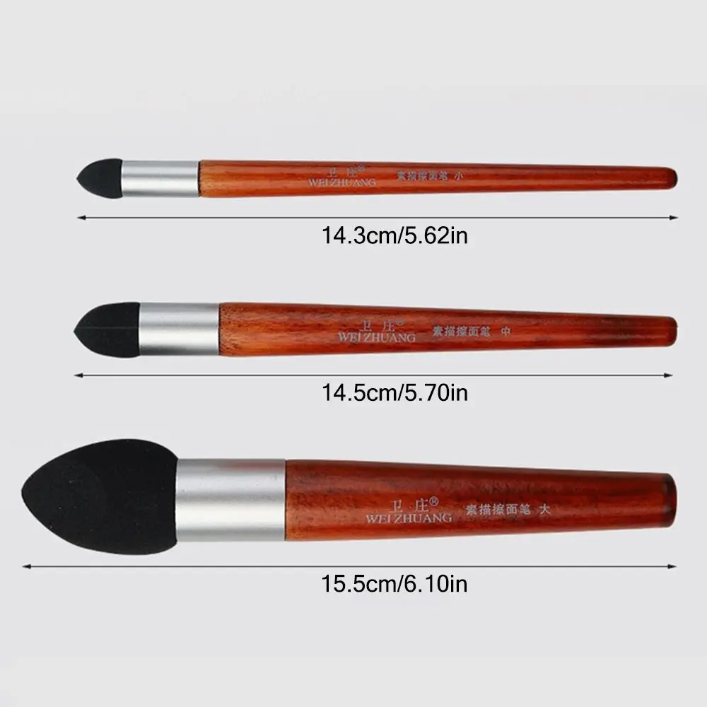 Washable Sketch Rubbing Brush Sponge Pen 1PCS for Oil Pastel Reusable Surface Detail Processing Rendering Highlight Detail Tool