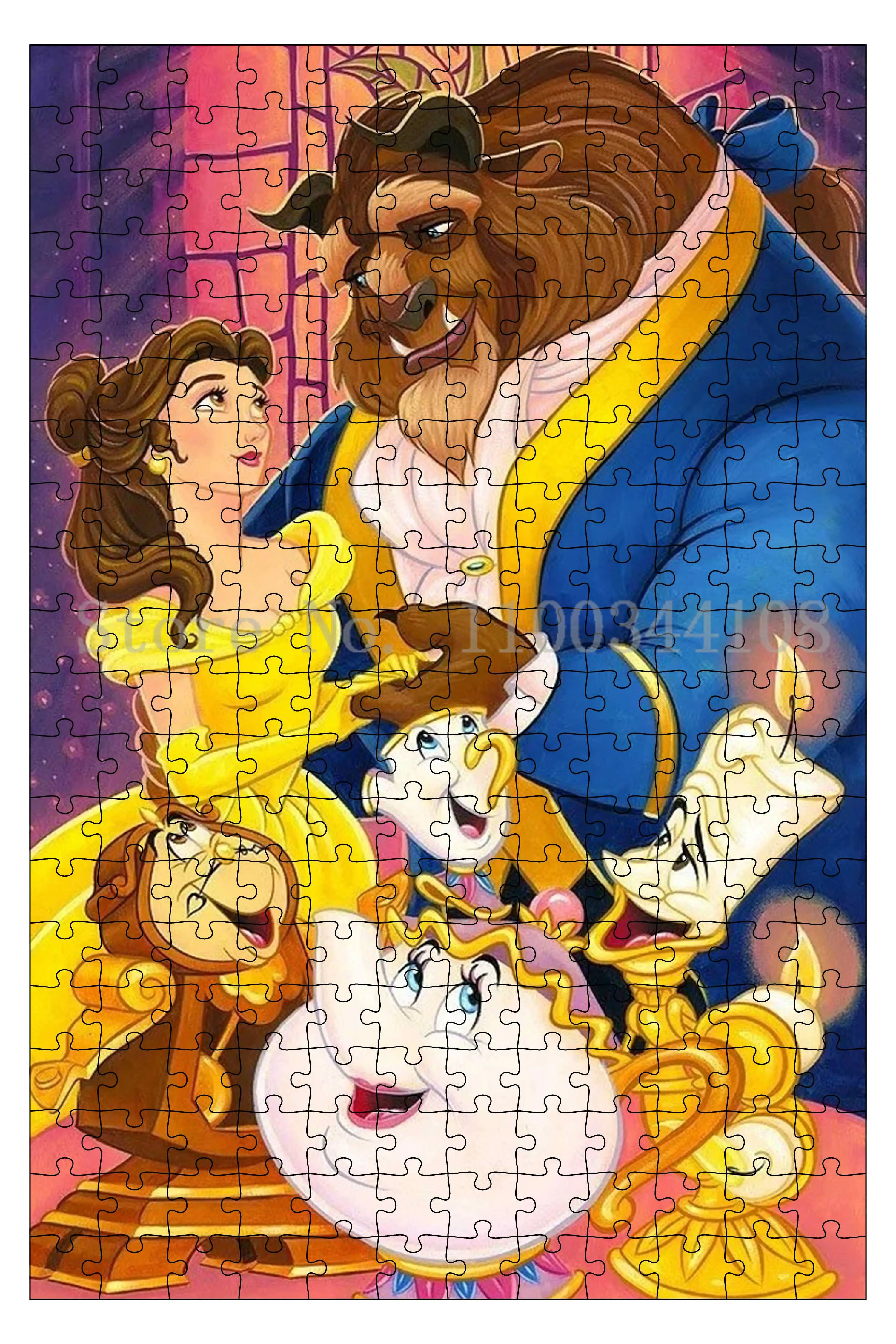 300/500/1000 Pieces Puzzle Beauty and The Beast Disney Cartoon Character  Jigsaw Puzzle for Adults Kids Educational Toys Fun Game - AliExpress