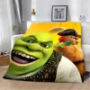 Funny Cartoon Shrek Printed Blanket Picnic Blankets Warm Blanket Soft and Comfortable Blanket Home Travel Birthday Gift 5