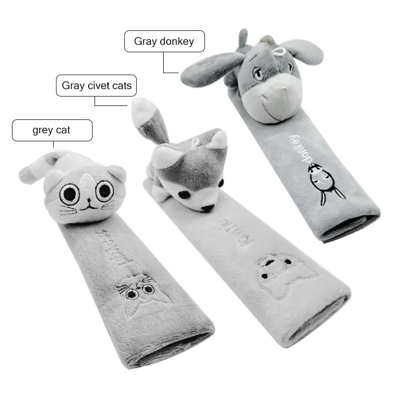 Cute Cartoon Car Seatbelt Cover Seat Belt Harness Cushion Shoulder Strap Protector Pad for Children/ Kids Toy animal Ornaments seat belt covers