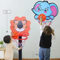 Kids Basketball Hoop Kit Cartoon Creative Animals Basketball Stand Outdoor Indoor Game Sport Play Toys For Children Kids 2