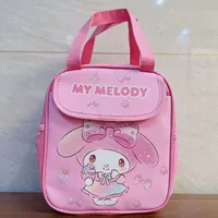 Sanrio Kuromi Cartoon Pattern PU Lunch Box Storage Bag,  Women Portable Large Capacity Bag, Suitable For Outdoor Camping Travel 4