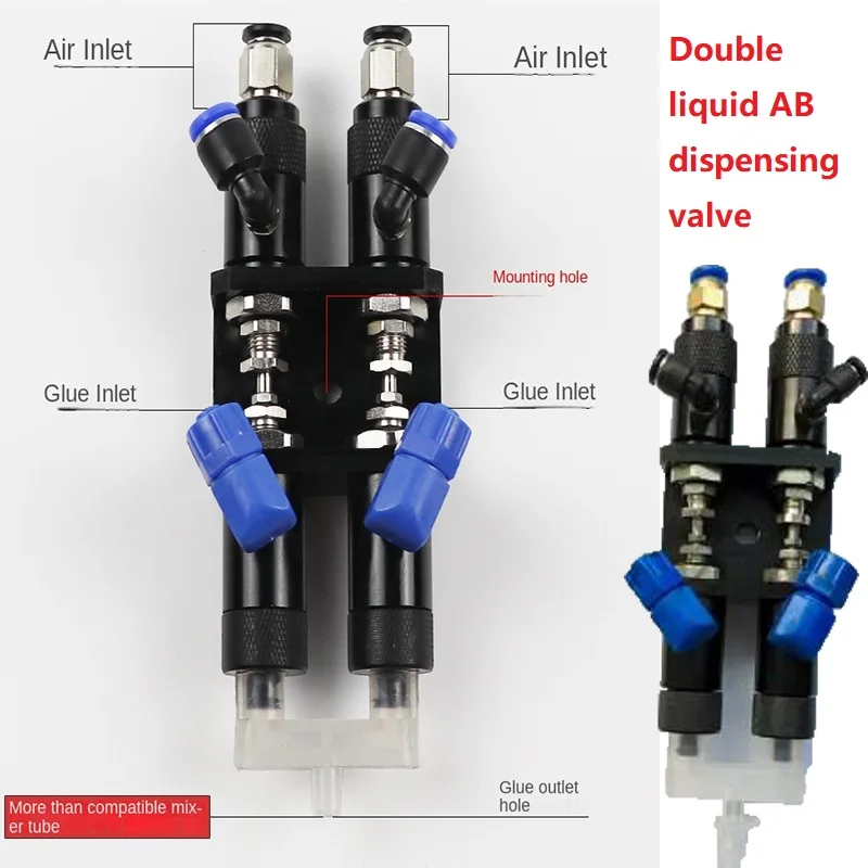 Manual 2600ml Silicone Double Dispensing Valves Multi Head Handheld Smt Glue Dispenser - Buy - View #3