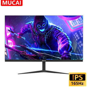 MUCAI-27 인치 PC IPS 모니터 144Hz LCD 디스플레이 HD 165Hz 데스크탑 게임용 컴퓨터 화면, 평면 패널 HDMI 호환, DP