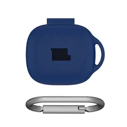 Silicone Earphone Case with Keychain - Anti - Scratch & Shockproof Protective Cover for Headphone Accessories (Dark Blue)