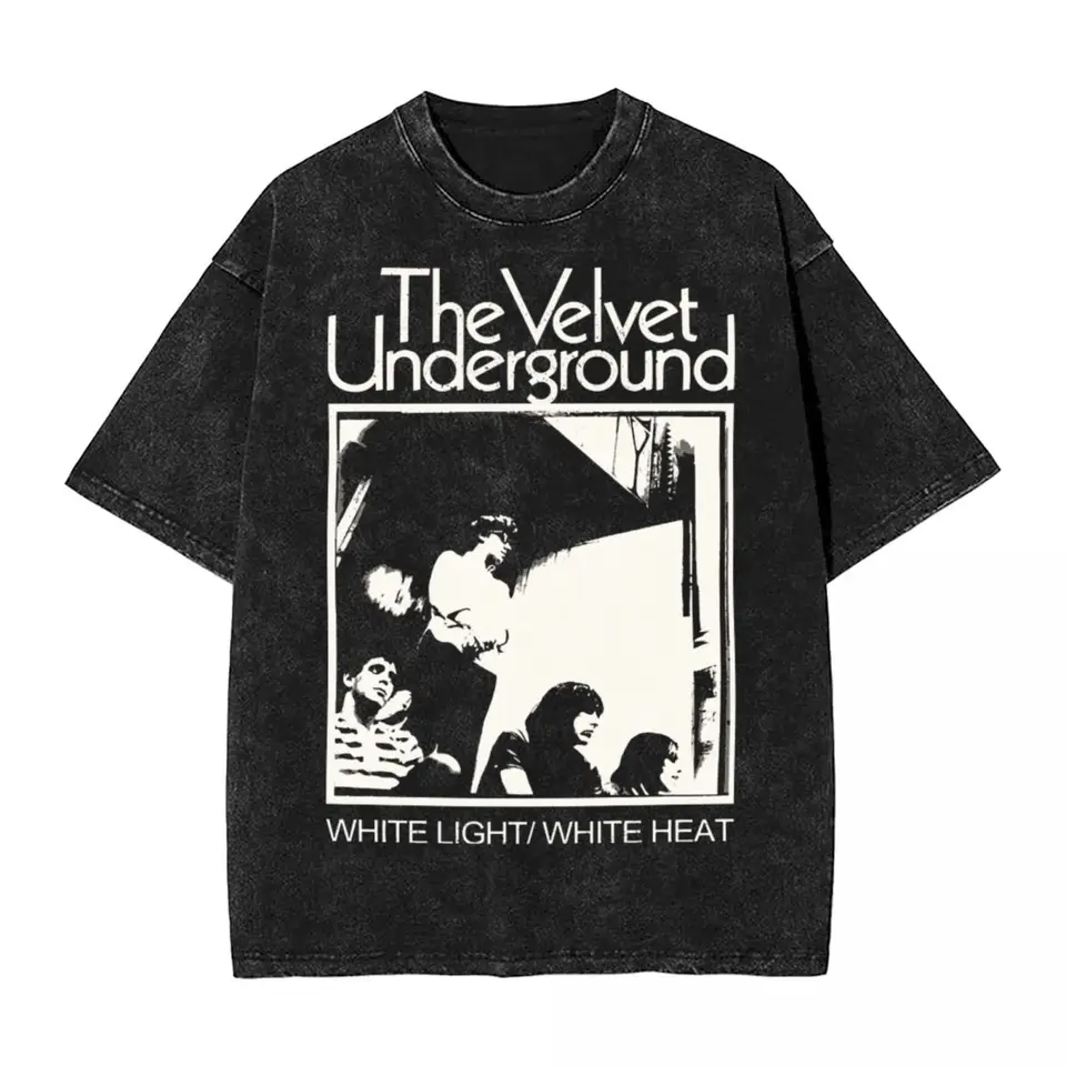 The Velvet Underground Band Washed T Shirt Streetwear Hip