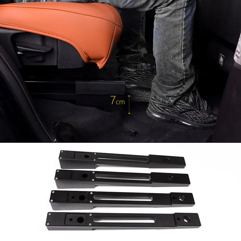 

For Land Rover Discovery 5 LR5 L462 2017 2018 2019 2020 Car Aluminum Alloy the Second Seat Increase Height Strips Trim 4 Pcs