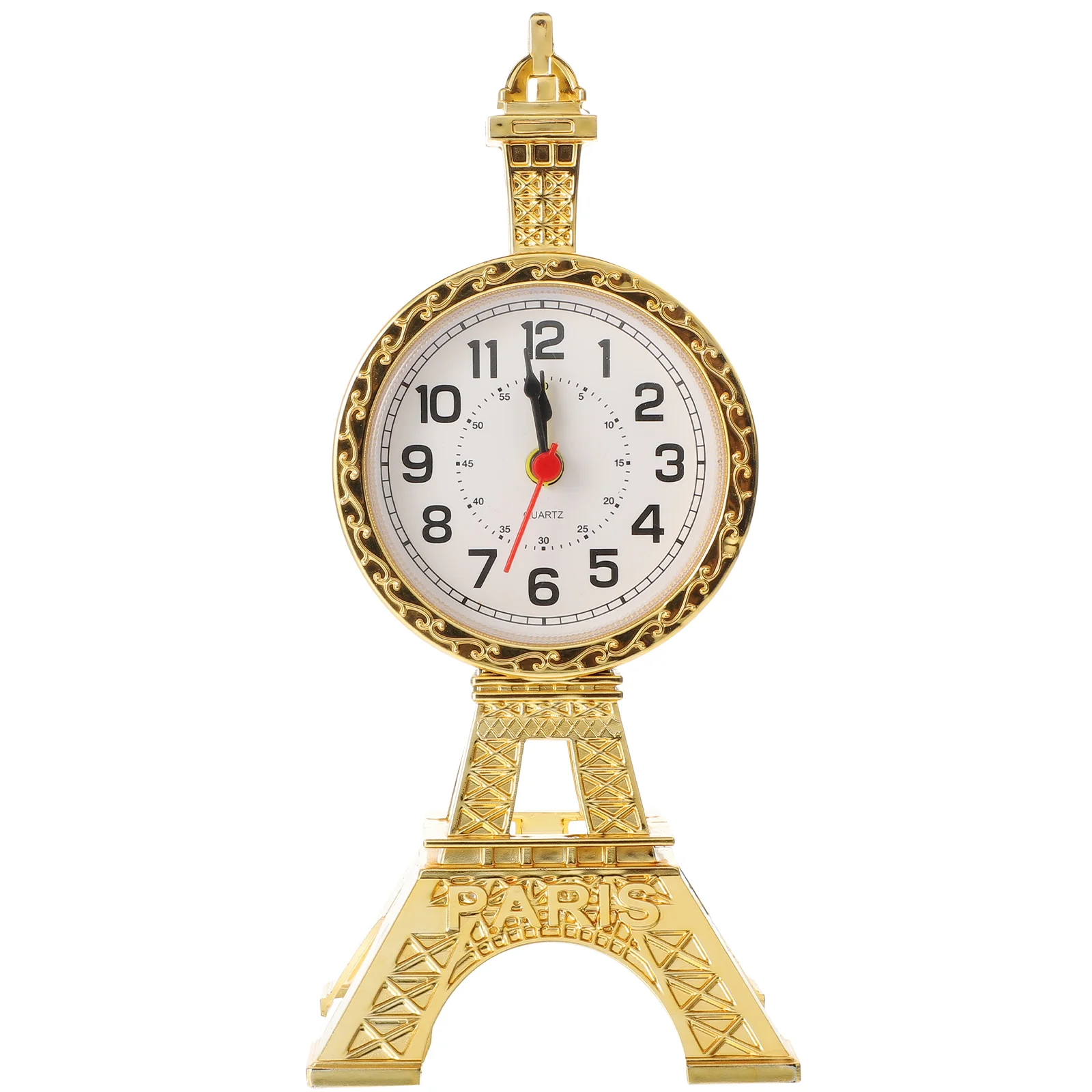 

Vintage Alarm Clock Eiffel Tower Statue Operated France Landmark Figurine Paris Souvenir Gift