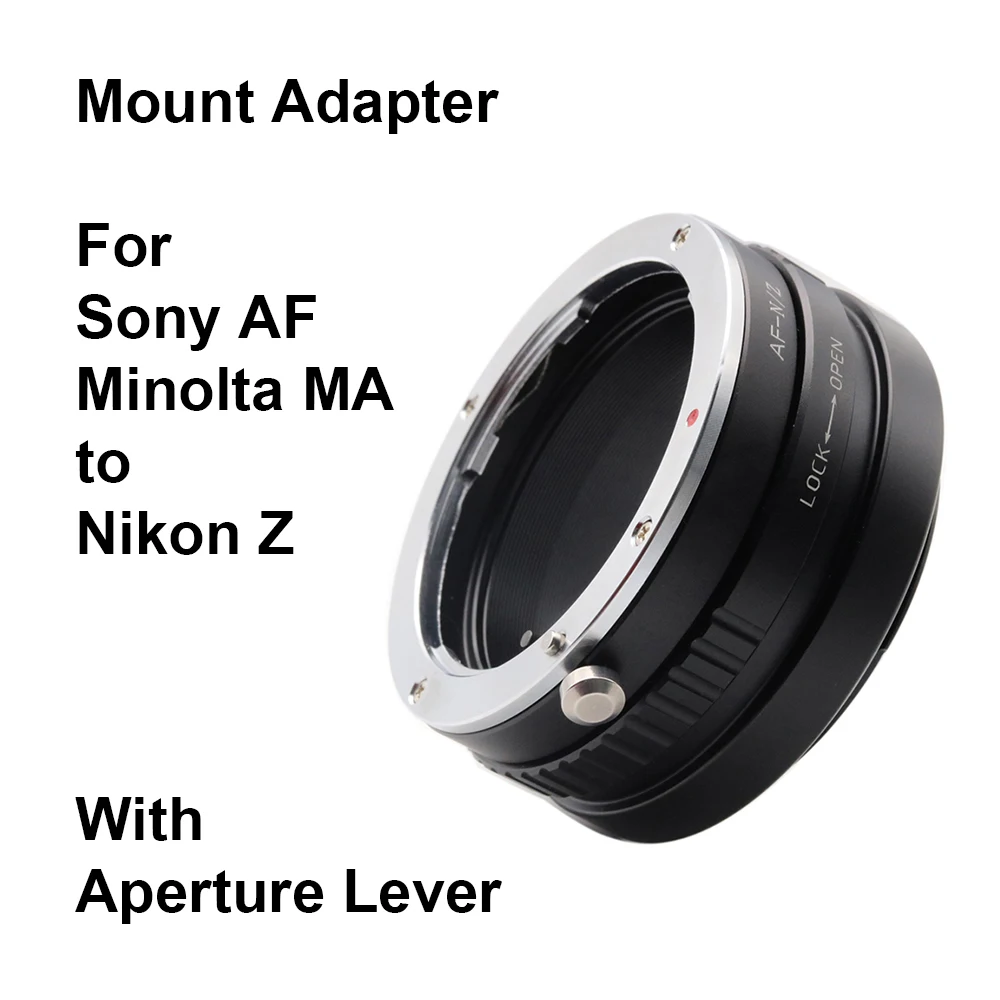 

AF-Nik Z For Sony AF / Minolta MA lens - Nikon Z Mount Adapter Ring AF-Z MA-Nik Z MA-Z NZ for Nikon Z5 Z6 Z7 Z9 Zfc Z50 Z30 etc.