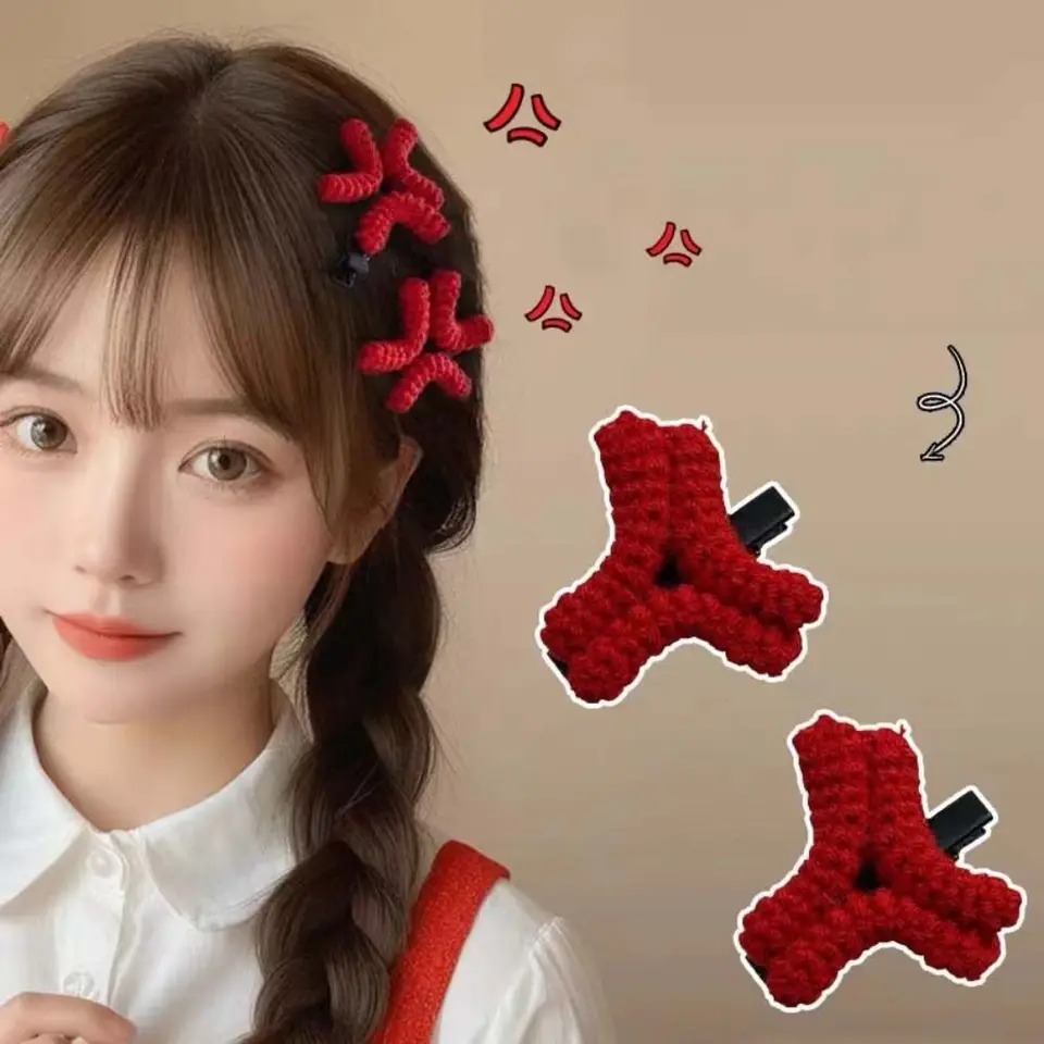 Duckbill Clip Angry Emotion Hair Clip Korean Style Back Clip Funny