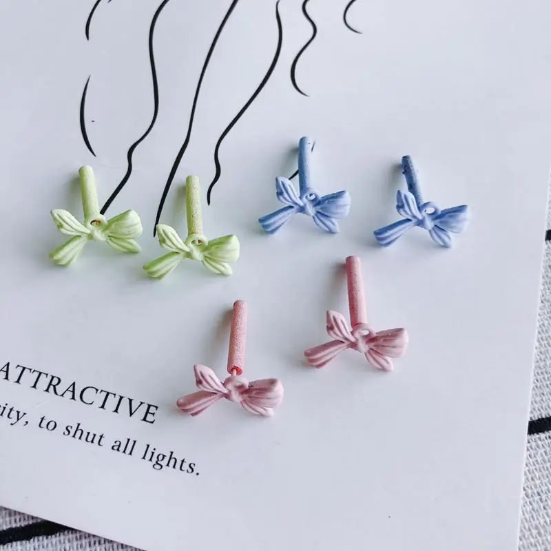 

10pcs Macaron Stud Earrings Base Butterfly Earrings Base Jewelry Connectors for Diy Jewelry Making Findings Earring Settings