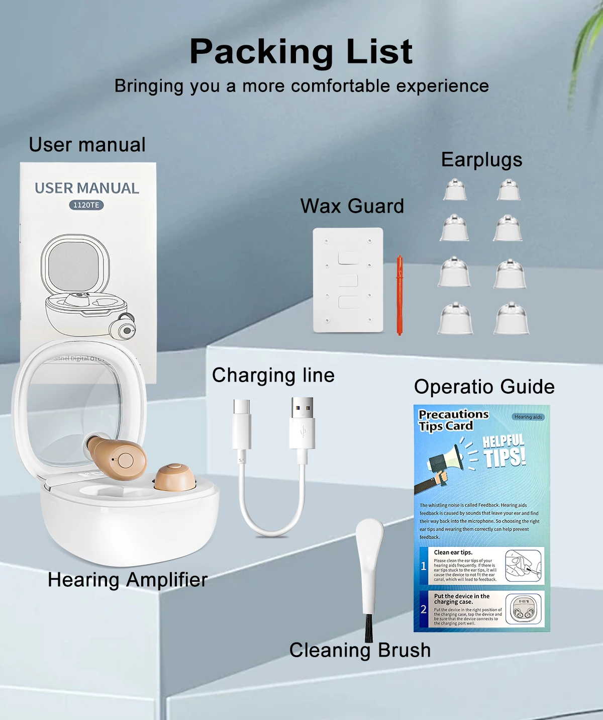 Rechargeable Bluetooth Hearing Aids With 16 Channels App Control_voghion.com