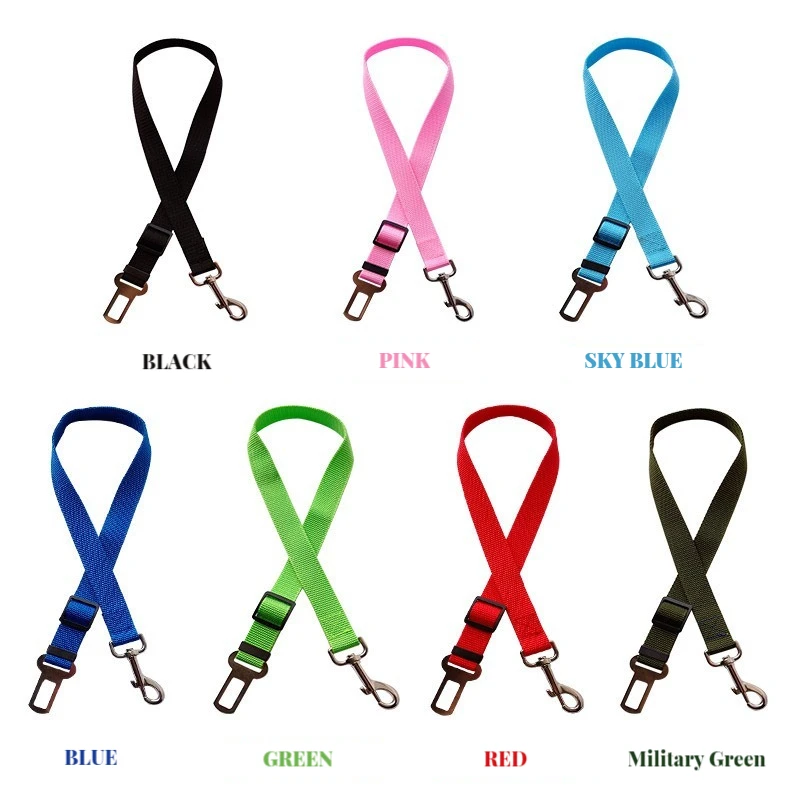 Dog Seat Belt Dog Harness Pet Harness Leash Pet Seat Belt Adjustable Pet Cat Dog Car Seat Belt Pet Seat Vehicle Dog Harness Lead Clip Safety Lever Traction Collars Dogs Accessoires