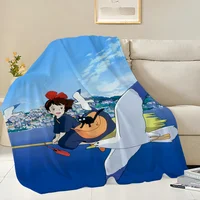Anime K-Kikis D-Delivery Service Blanket Skin friendly comfort warm soft plush blanket suitable sofa living room office bedroom 1