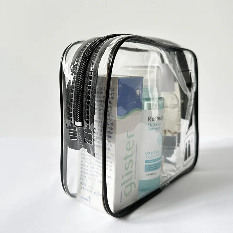 Clear Makeup Cosmetic Bag Portable Travel Toiletry Pouch Transparent Waterproof Pouch Storage Home Travel Wash Kit Case 4