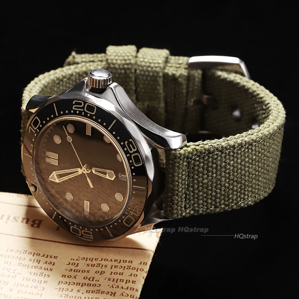 Universal Denim Canvas Nylon Watch Band - Comfortable Woven Strap for Sport and Military Styles