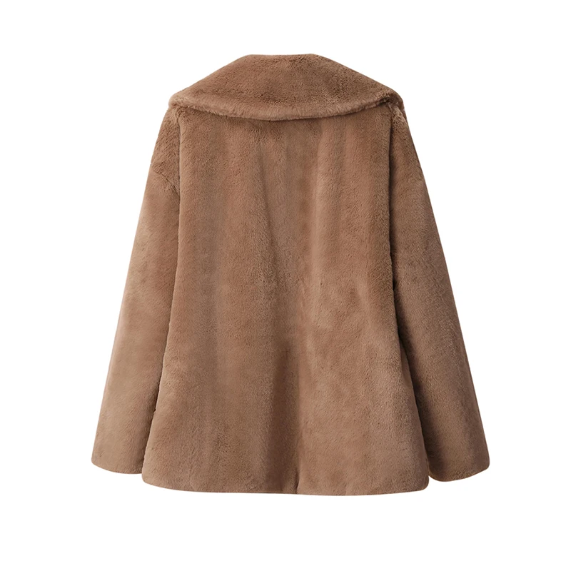 Ins Chic Brand Fashion Long Faux Rabbit Fur Coat Jacket Women Winter Oversized Shaggy Plush Fur Coats Street Girls Overcoat