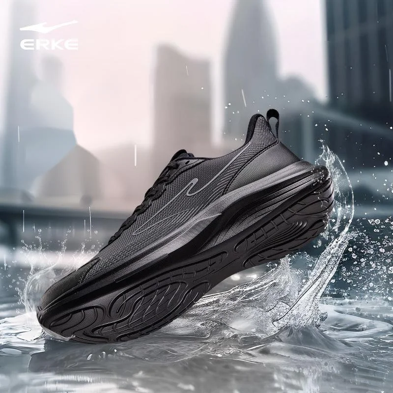 Hongxing Erke Yunyi pour hommes, chaussures de course imperméables, légères et rebondissantes avec semelle souple_voghion.com