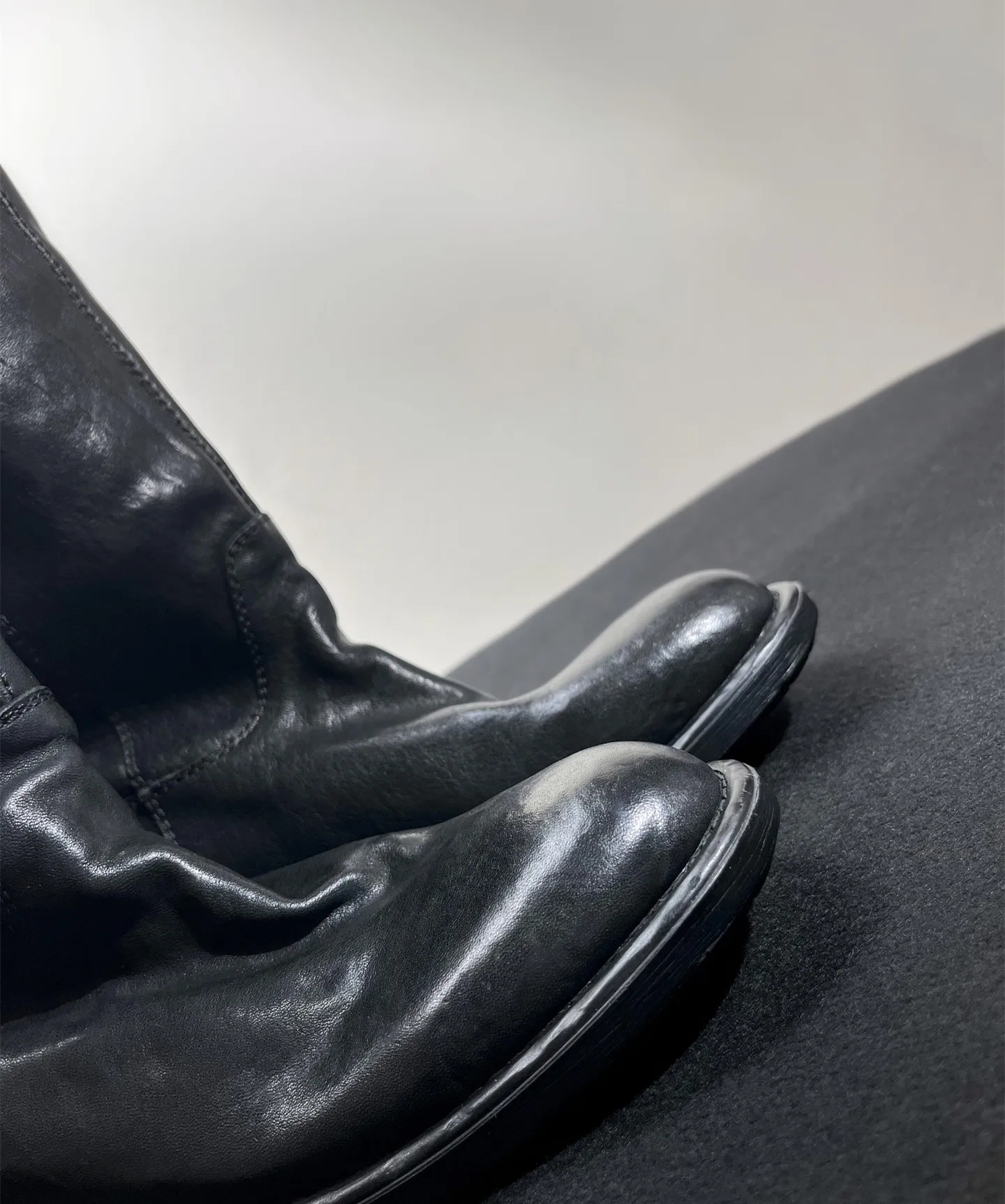 Fashion Horsehide Knee High Boots Detail 3