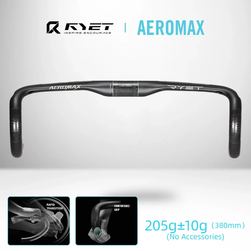 RYET ロードバイク用 ドロップハンドル 一体型 C-C420mm 【公式通販】