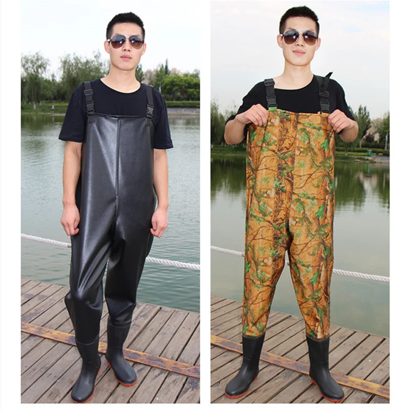 

Outdoor Breathable Fishing Waterproof Thick Camo Wading Shoes Men Women Wader Anti-wear Pants Non-slip Boots Overalls Trousers