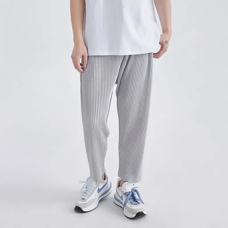 Casual pants Summer Pleated Pants Men