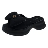 Women Slippers 2025 Summer Casual Shoes Versatile Thick Sole Women flip flop Outwear Bow Beach Slippers Sexy Slides tongs femme - Image 3