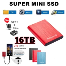 

8TB 16TB SSD Hard Drive 500GB 4TB Portable SSD External SSD M.2 for Laptop Desktop SSD Type-C USB 3.1 Portable Flash Memory