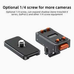 UURIG VRIG Magnetic Quick Release Adapter for Insta360 Ace/ Pro Action Camera Tripod Adapter Mount with 1/4
