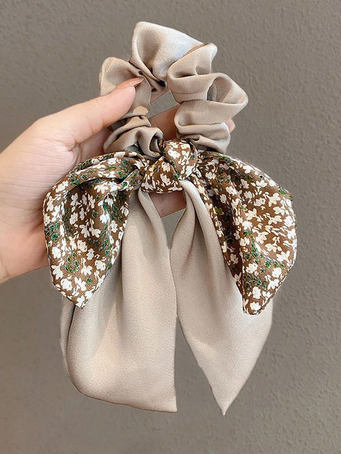 1/2/3 Stück Damen Vintage Französische Mode Einfache und elegante Pferdeschwanz Schleifenband Haargummi, BohoScrunch Haargummis für den Alltag – Detail 7