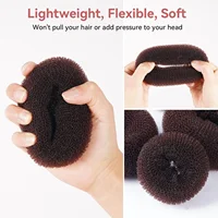 Accessoires capillaires : Chignon magique en mousse, outils de coiffure pour chignon rapide et volumineux, pour filles, femmes et dames 3
