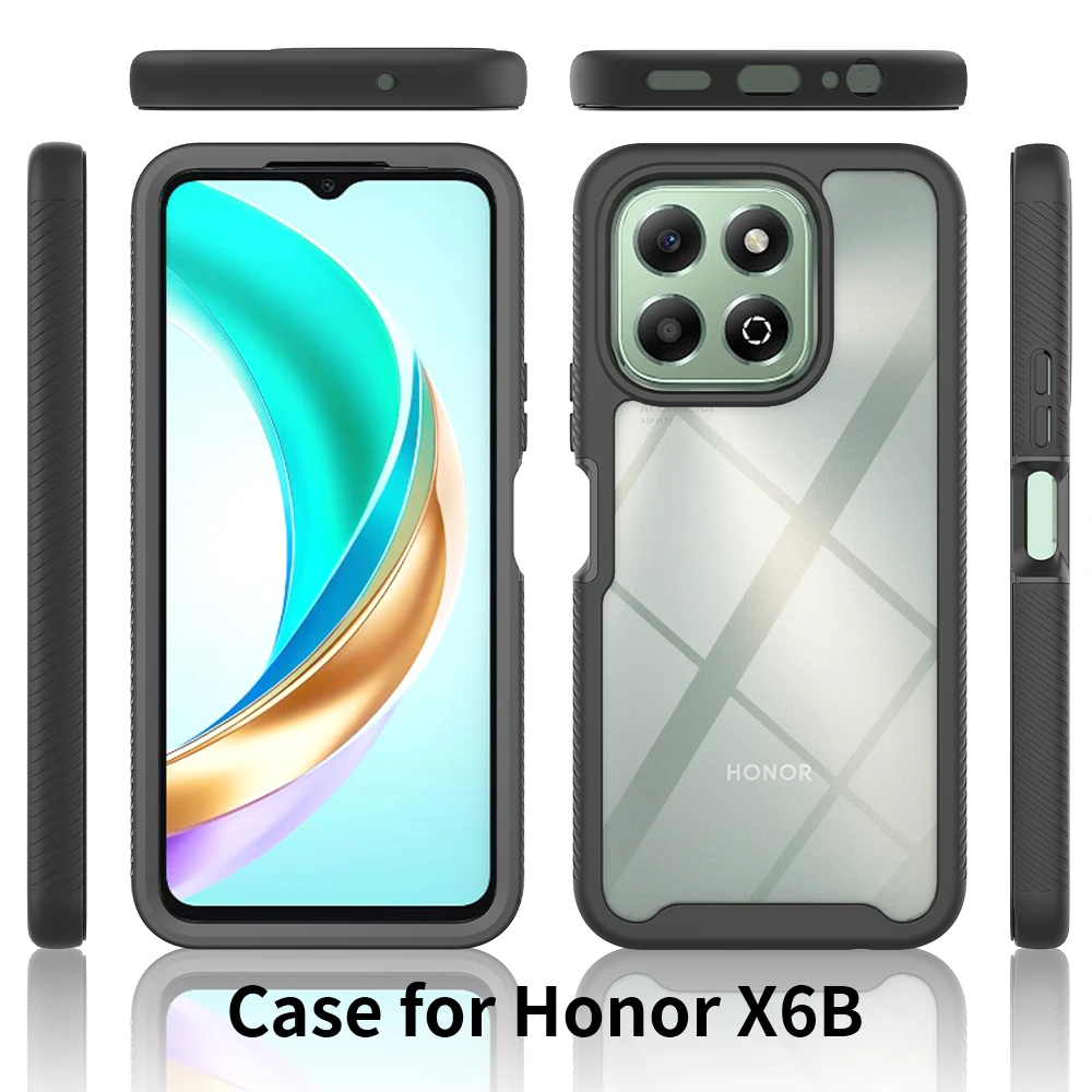 Luxury 3-in-1 Clear Hybrid Armor Shockproof Case with Heavy Duty Protection