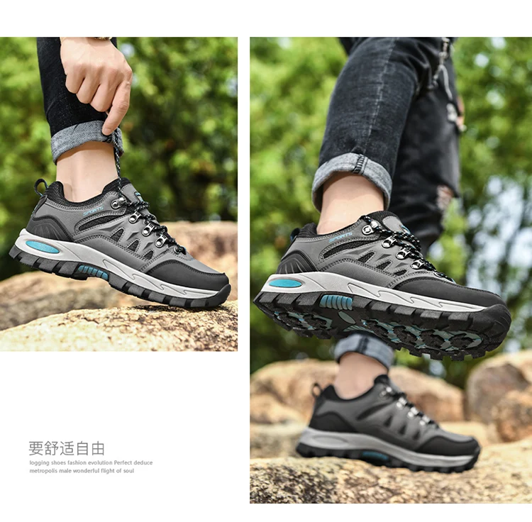 Кожаные мужские походные кроссовки для активного отдыха, спортивные ...