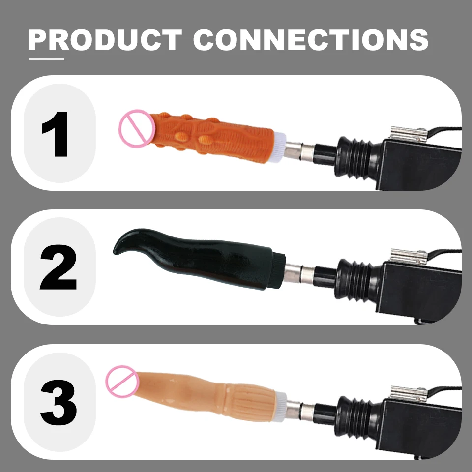 Automatic Telescopic Sex Machine 3XLR Dildos Attachments Soft Simulation Penis Sex Toys for Women G Spot Play Toys for Adult