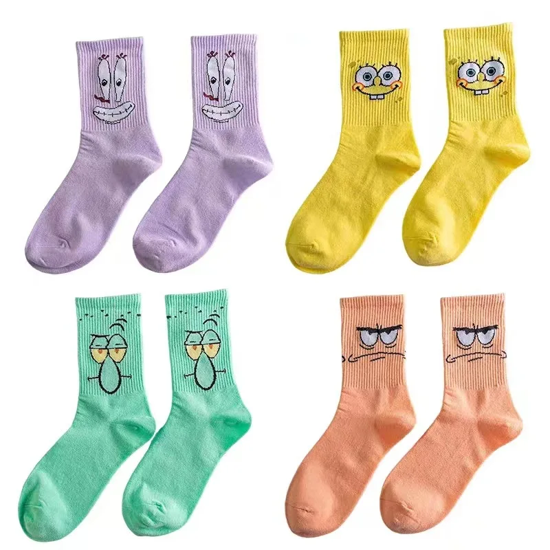 Anime Socks Patrick Star Cute Cartoon Parent-Child Cotton Couple Style