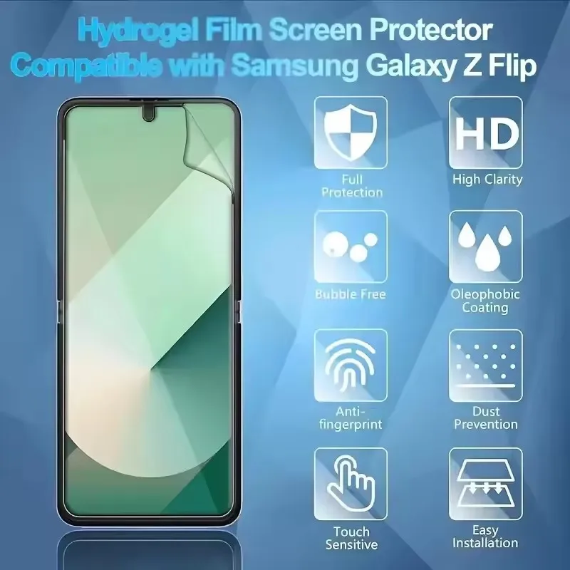 3 Stück Full Cover Hydrogel Film für Samsung Galaxy Z Flip 6 4 5 3 5G Displayschutzfolie – Detail 1