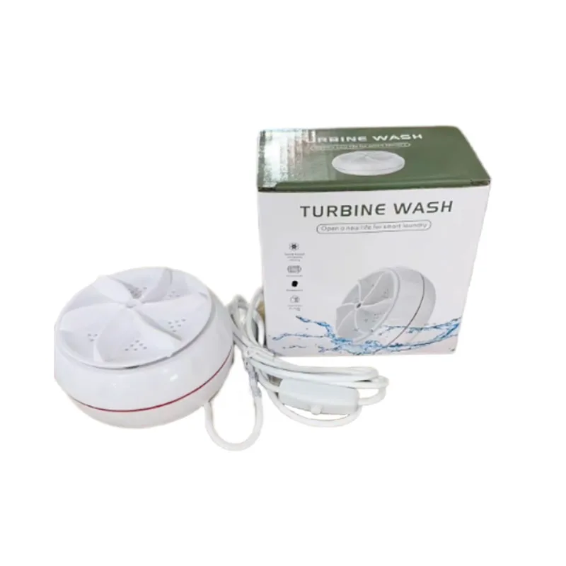 Portable ultrasonic turbo USB washing machine with switch for travel student socks underwear dishes