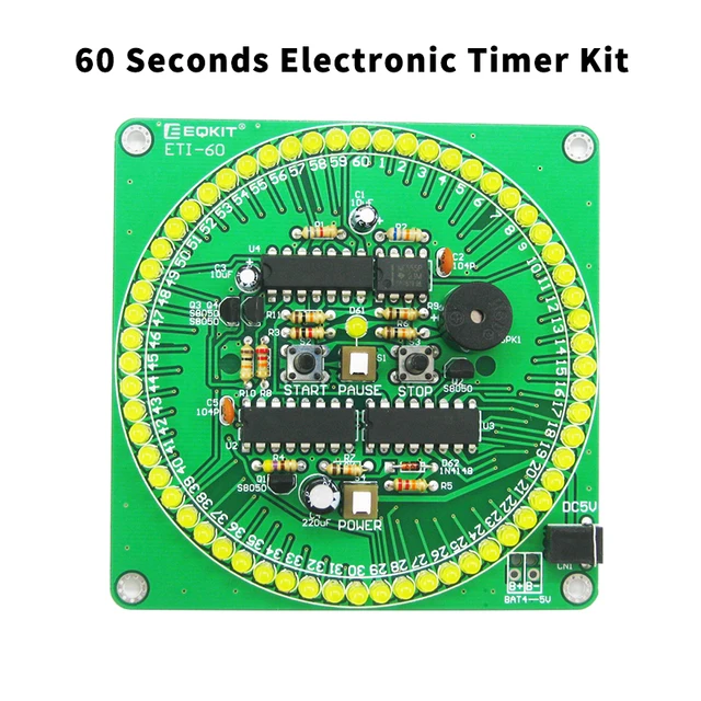 60 Seconds Electronic Timer Kit DIY Parts Soldering Practice Board DIY timer  learning kit production kit