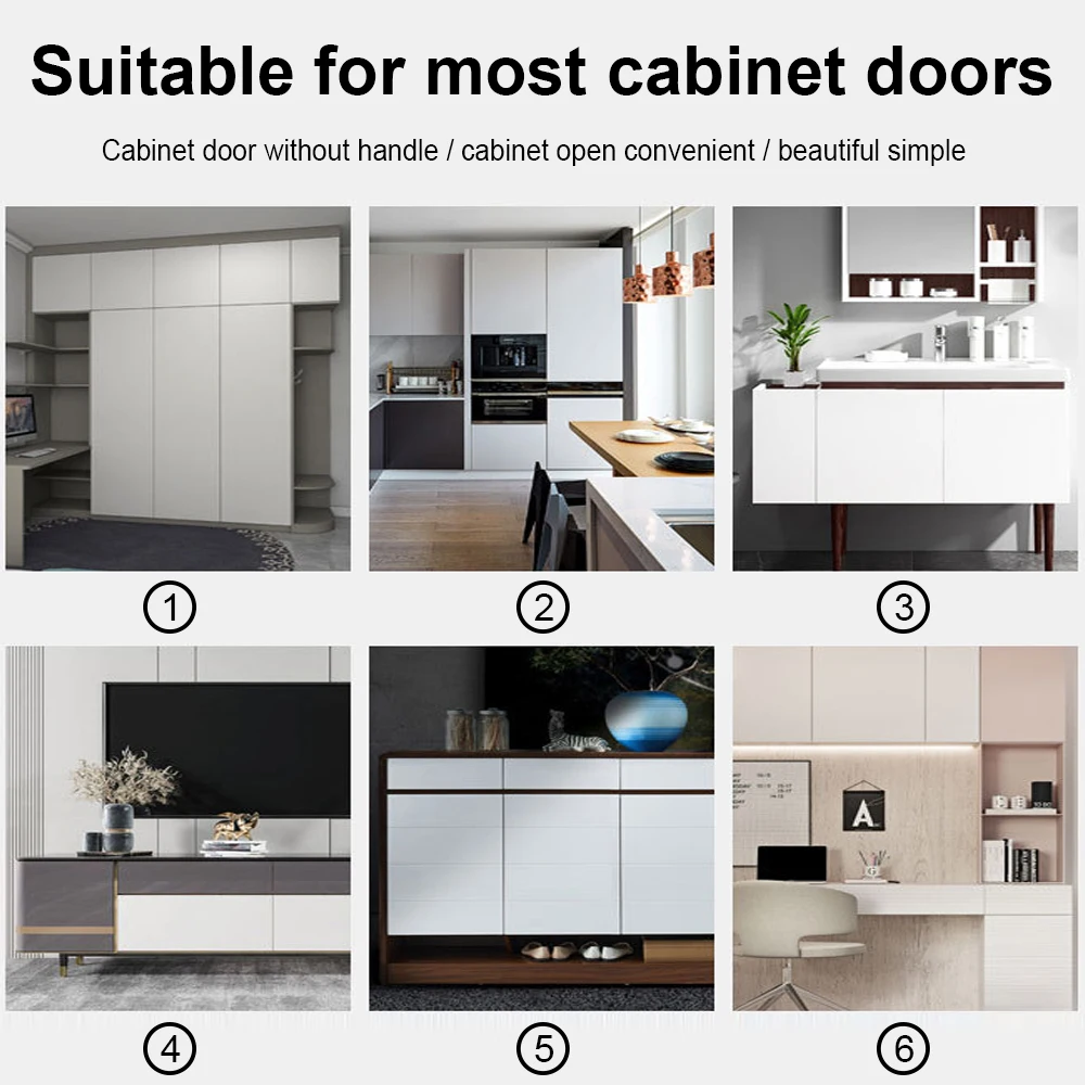 1 Piece Cabinet LatchesNon-magnetic Handle Free One Touch Opening Latch Drawer for Cabinet / Bedroom