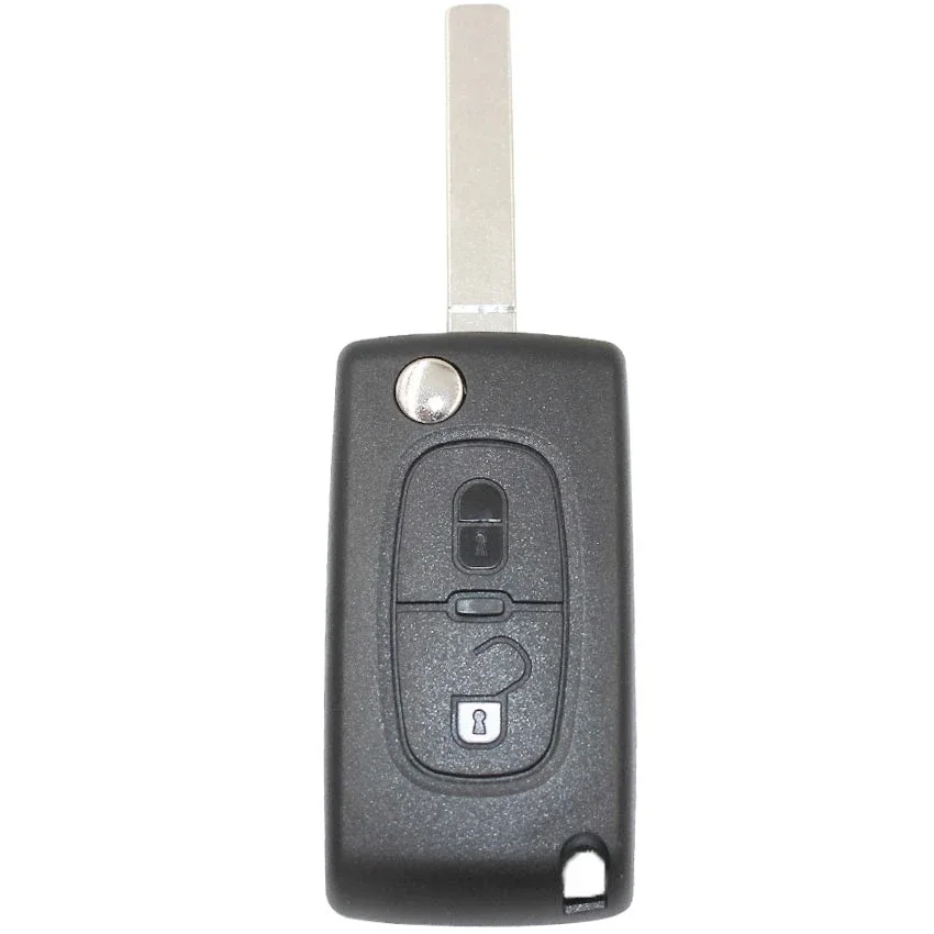 XNRKEY 2 Buttons for Citroen Car Key Shell Cover with Battery Holder Flip Remote Control Key Shell case Fob VA2 No