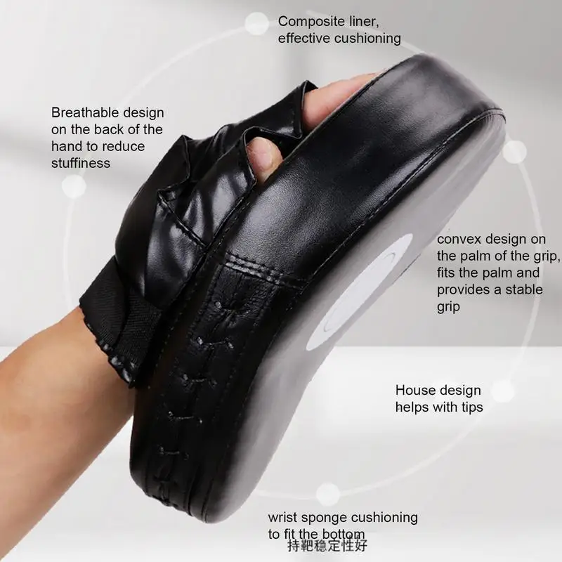 Curved Boxing Hand Target PU Leather Curved Punching Mitts Breathable Kickboxing Pads Boxing Focus Pad Martial Arts Training