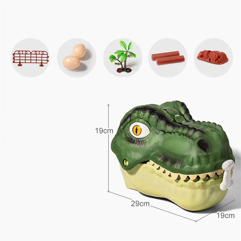 46Pcs/Set Dinosaur Figures Toy Models Dinosaur World Educational Toys With Storage Dinosaur Head Storage Box Boys Holiday Gifts 6
