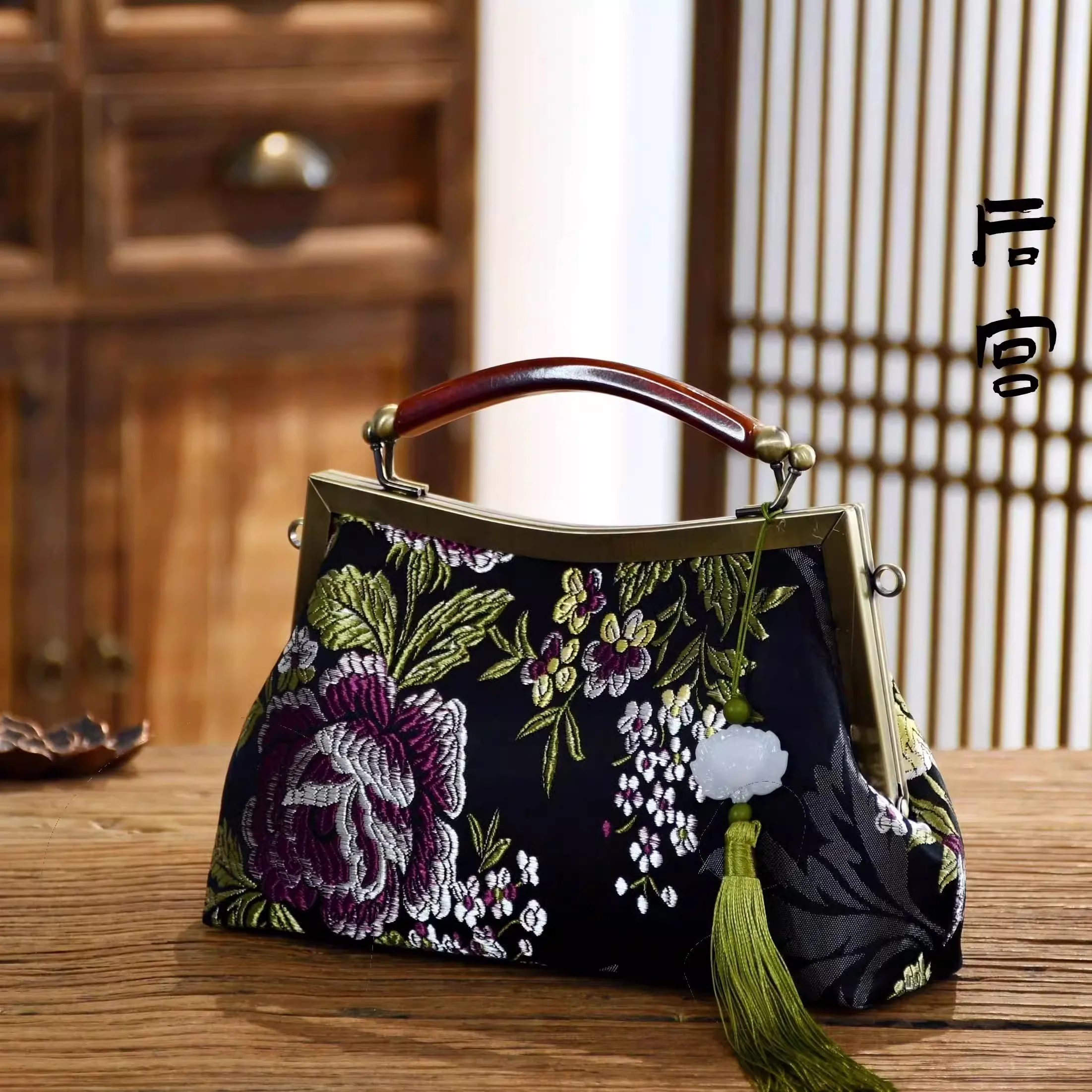 Classic Vintage Japan Style Bags Chinese Bag for Women Top Handle Bags Bag Mother Gift Chic Lady Women's Handbags Purses