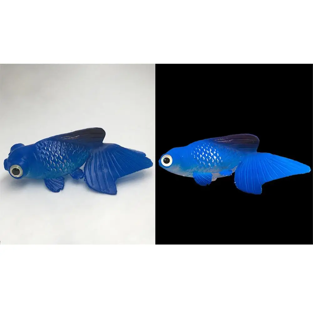 Artificial Betta Fish Aquarium Silicone Floating Movable Glowing Effect