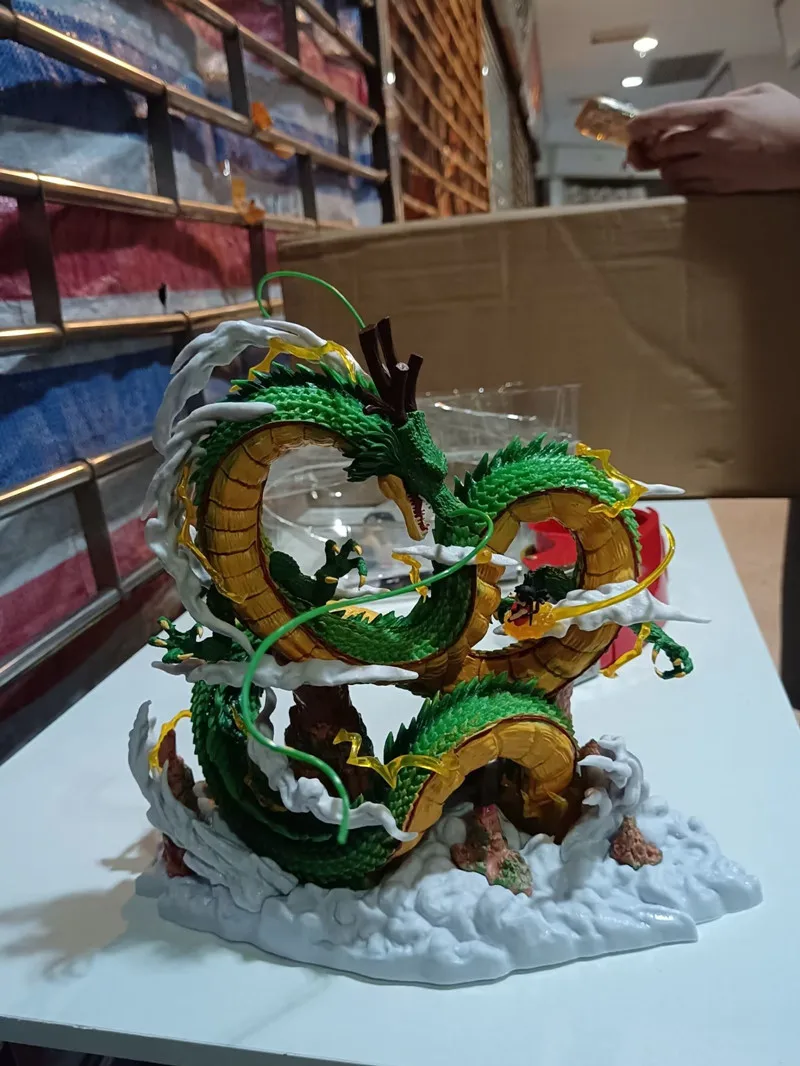 

Cartoon Dragon Ball Gk Yoyo Shenron Goku Wishing Dragon Statue Around The Animation Ornaments Anime Action Figures Model Toy