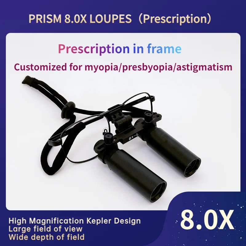 80XDentalMedicalSurgicalLoupeswithCustomPrescriptionLensesToCorrectMyopiaPresbyopia