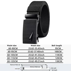 Men's High - Quality Tactical Nylon Belt - Stylish Military Canvas Strap - 130cm (Black - D)