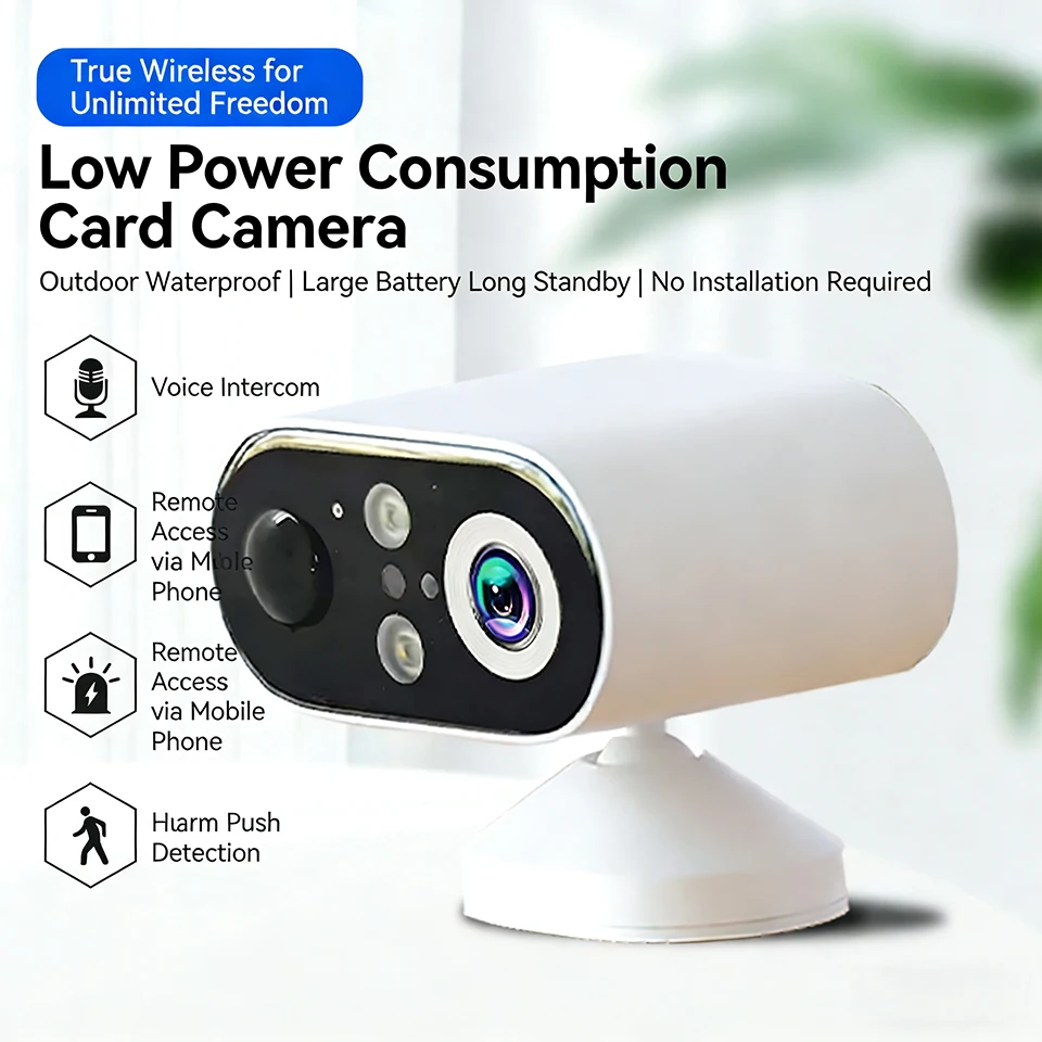 CCTV IP Security Camera Outdoors Waterproof Two-way Audio HD SurveillanceColor Night Vision Surveillance 1080P Camera 3
