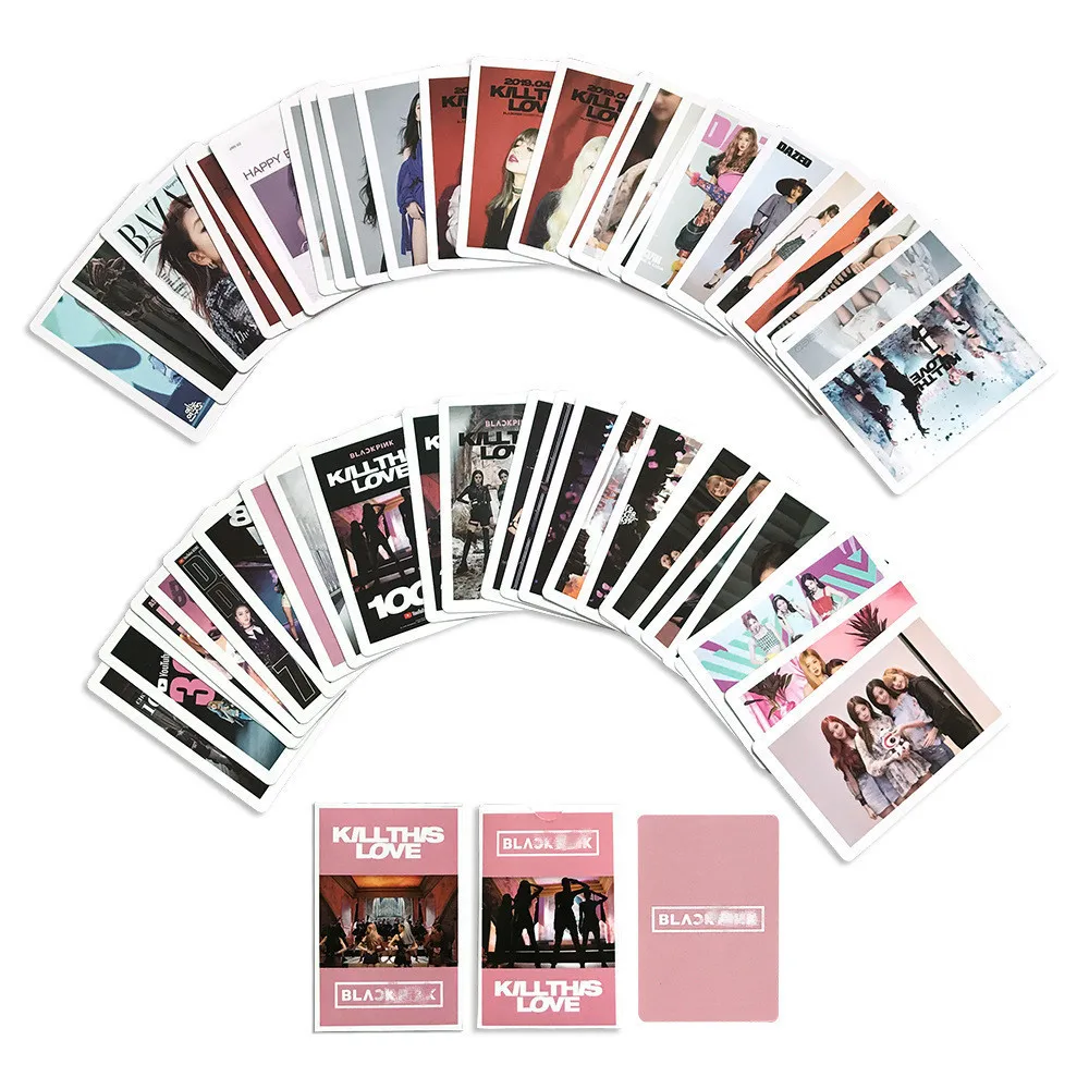 

55Pcs/ Kpop Set For Black and Pink Album BORN PINK Photocards JISOO JENNIE LISA ROSE Collectible LOMO Card Set Fan Collection